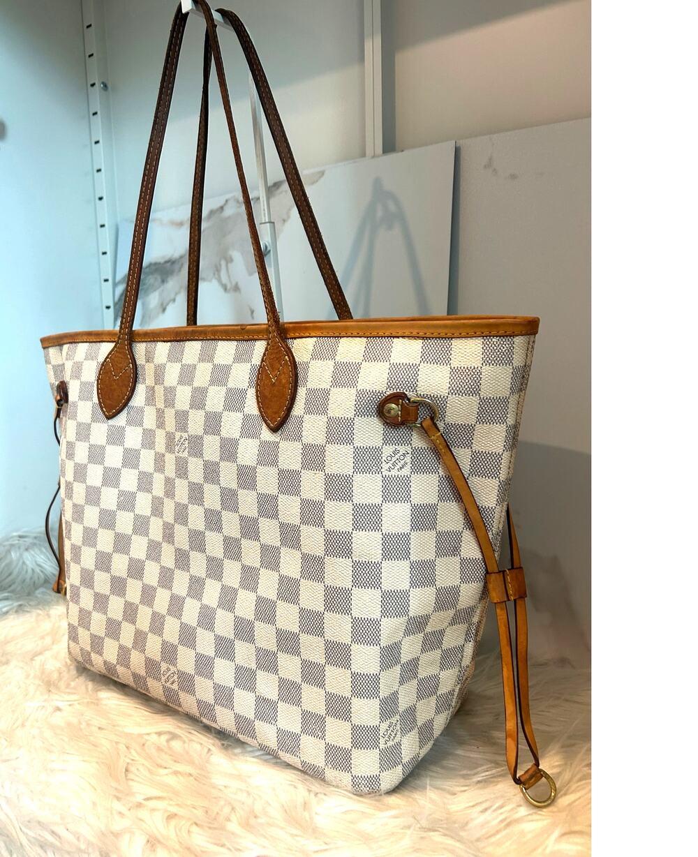 Louis Vuitton Neverfull in Damier Azur MM